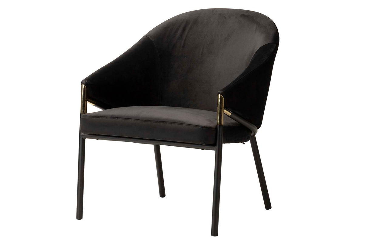 Velvet Black Atlanta Chair 64x69x78 cm