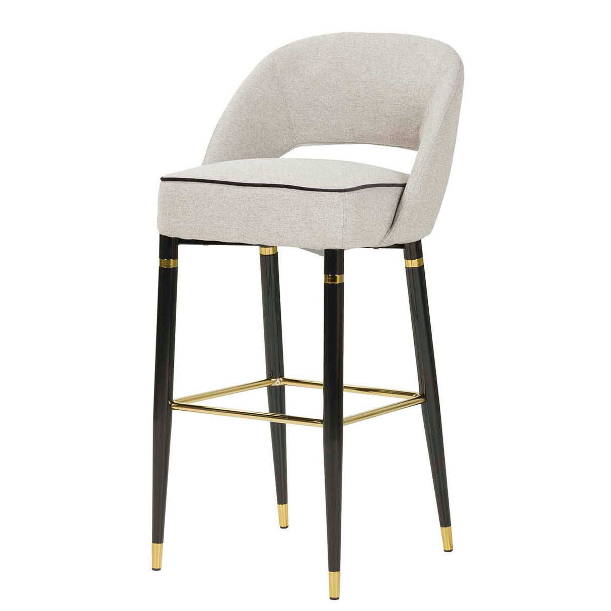 Sgabello tessile grigio Houston 51x53x102 cm