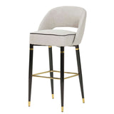 Sgabello tessile grigio Houston 51x53x102 cm