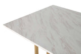 MESA COMEDOR  MARMOL INOXIDABLE TEBAS 220x100x76 CM