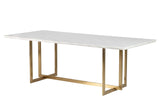 MESA COMEDOR  MARMOL INOXIDABLE TEBAS 220x100x76 CM