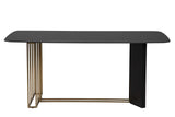 MESA COMEDOR PIEDRA ACERO INOXIDABLE CALCIS 180x90x77CM