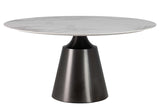 MESA COMEDOR CERAMICA INOXIDABLE CORFU 150x150x76 CM