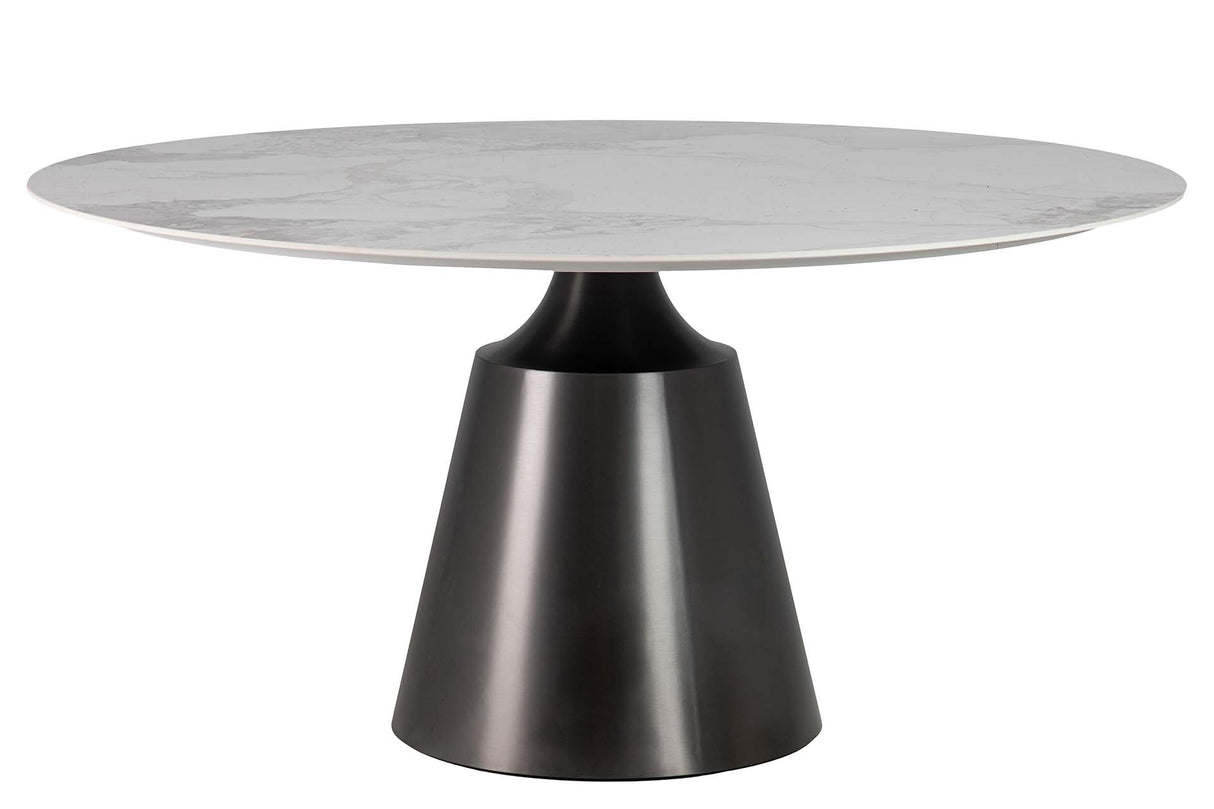 Céramica Table à manger inoxydable Corfu 150x150x76 cm