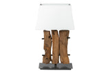 Tri 40x20x80 cm lampe en bois en bois