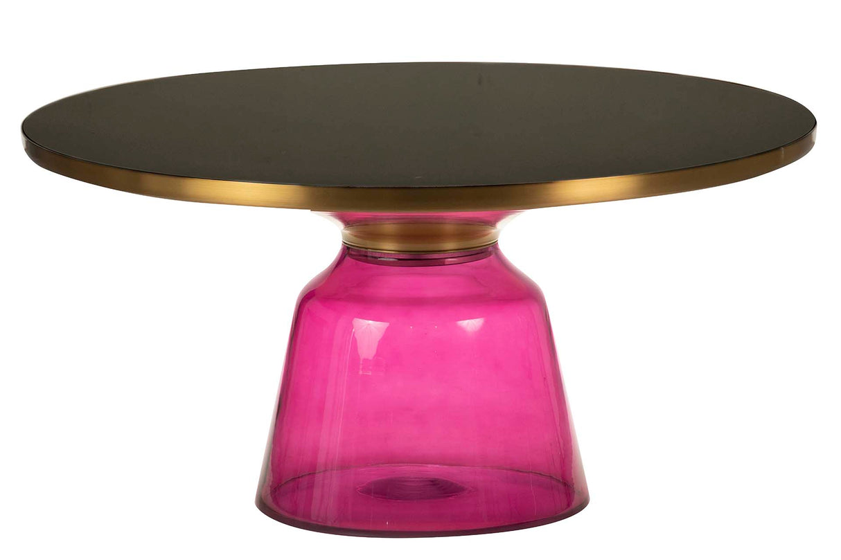 Table du centre en acier inoxydable noir 75x75x37 cm