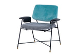 Fauteuil en velours vert du Maine 77x70x80 cm