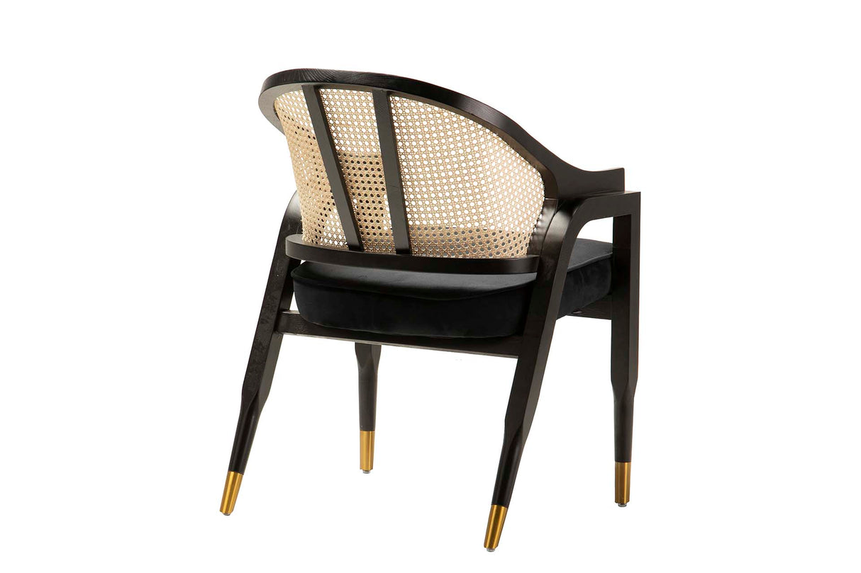 Butanca Rattan Black Wood Taizu 62x62x87 cm