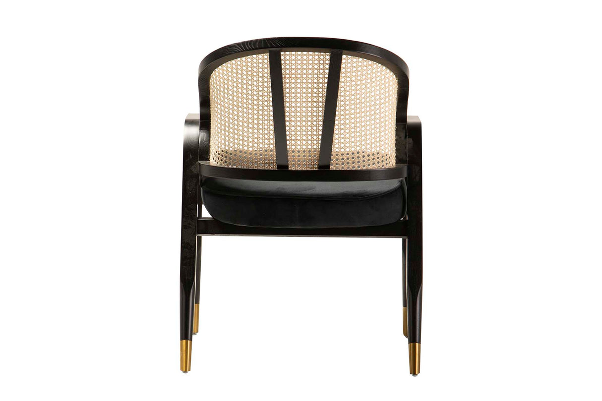 Butanca Rattan Black Wood Taizu 62x62x87 cm