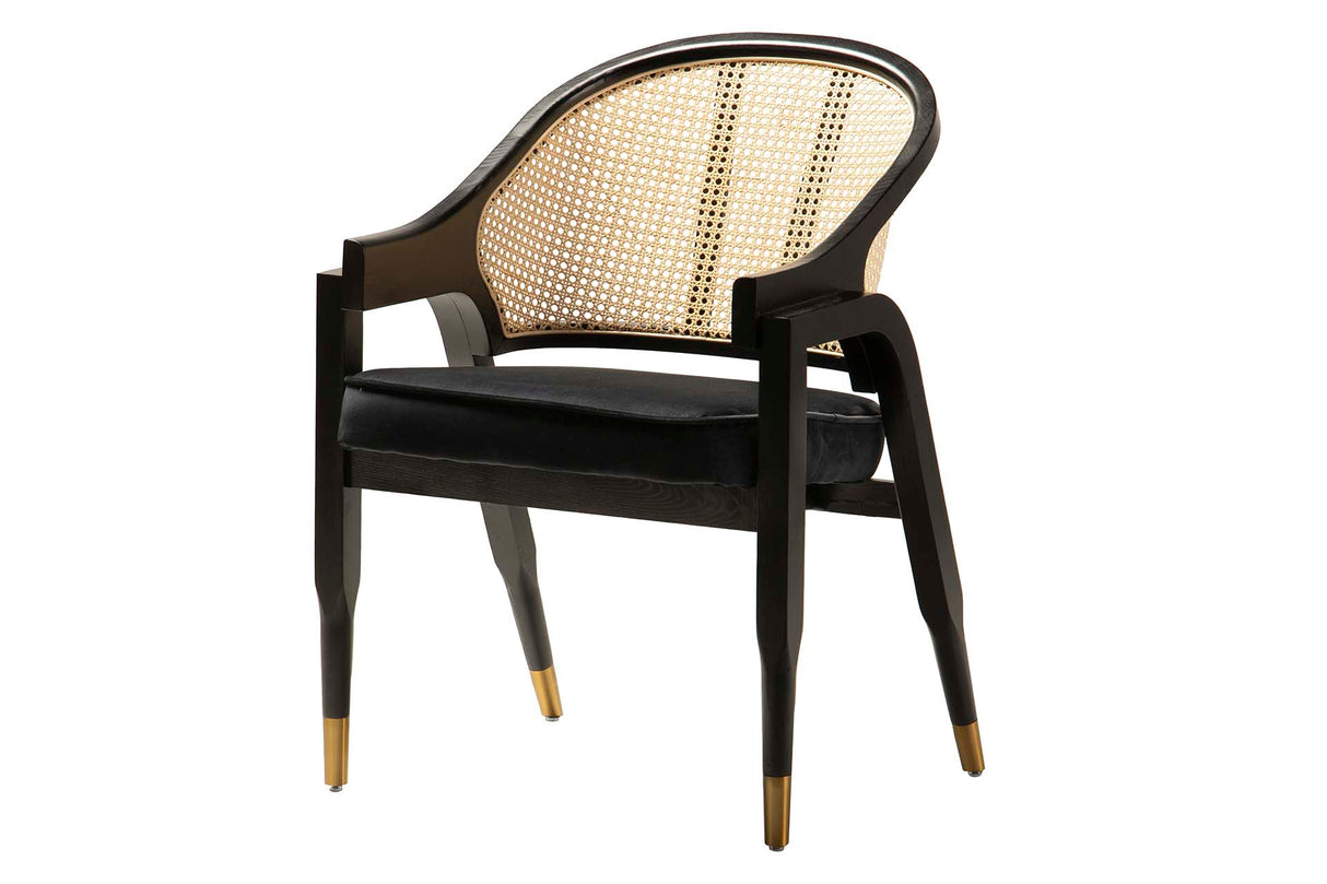 Butanca Rattan Black Wood Taizu 62x62x87 cm