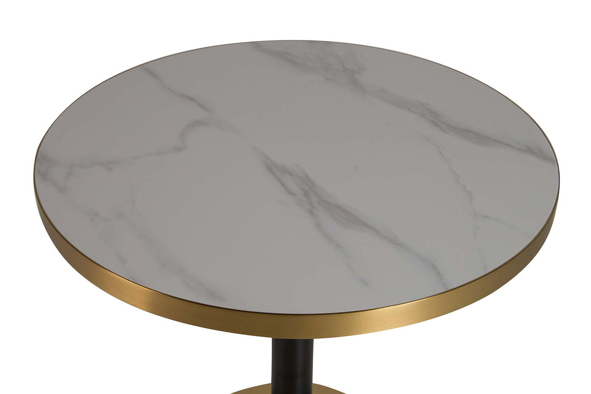 MESA COMEDOR PIEDRA ACERO INOXIDABLE QUENA 80x80x75 CM