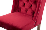 SILLA VELVET CAPITONE ROJO NELSON 64x70x105 CM