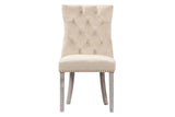 SILLA TACHUELAS VELVET BLANCO BODIE 54x55x97 CM