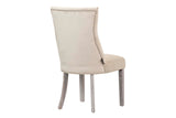 SILLA TACHUELAS VELVET BLANCO BODIE 54x55x97 CM