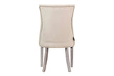 SILLA TACHUELAS VELVET BLANCO BODIE 54x55x97 CM