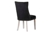 SILLA TACHUELAS VELVET NEGRO BODIE 54x55x97 CM