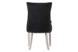 SILLA TACHUELAS VELVET NEGRO BODIE 54x55x97 CM