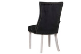 SILLA TACHUELAS VELVET NEGRO BODIE 54x55x97 CM