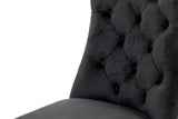 SILLA TACHUELAS VELVET NEGRO BODIE 54x55x97 CM