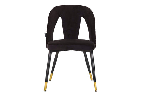 SILLA VELVET NEGRO STOWE 49x54x78 CM