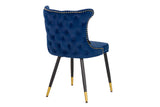 Velvet Blue Tachuelas Sedia Aspen 49x54x79 cm