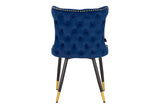 Velvet Blue Tachuelas Sedia Aspen 49x54x79 cm