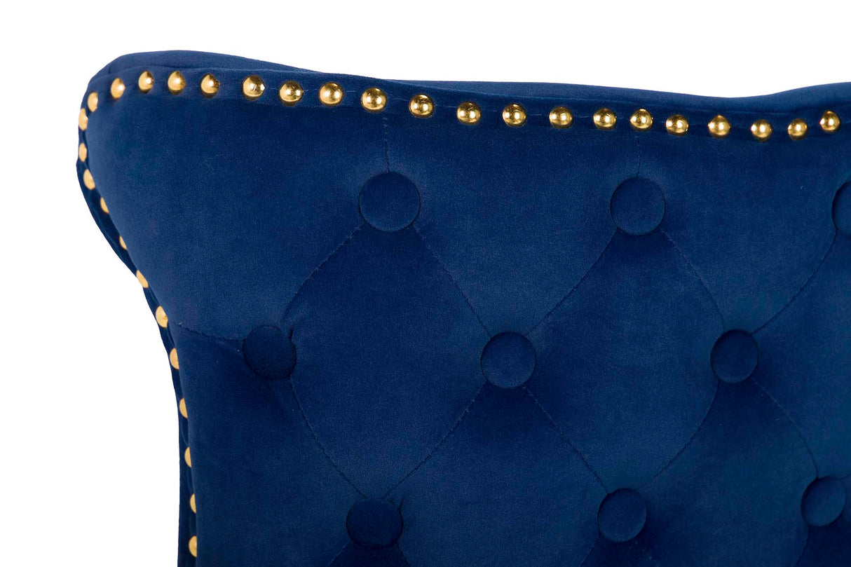 Velvet Blue Tachuelas Sedia Aspen 49x54x79 cm