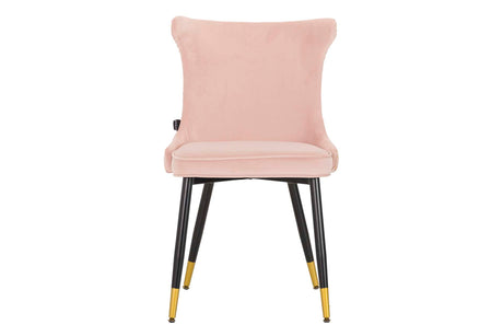 SILLA TACHUELAS VELVET ROSA ASPEN 49x54x79 CM