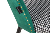 Stowe Velvet Green Tachuelas chaise 49x54x82 cm