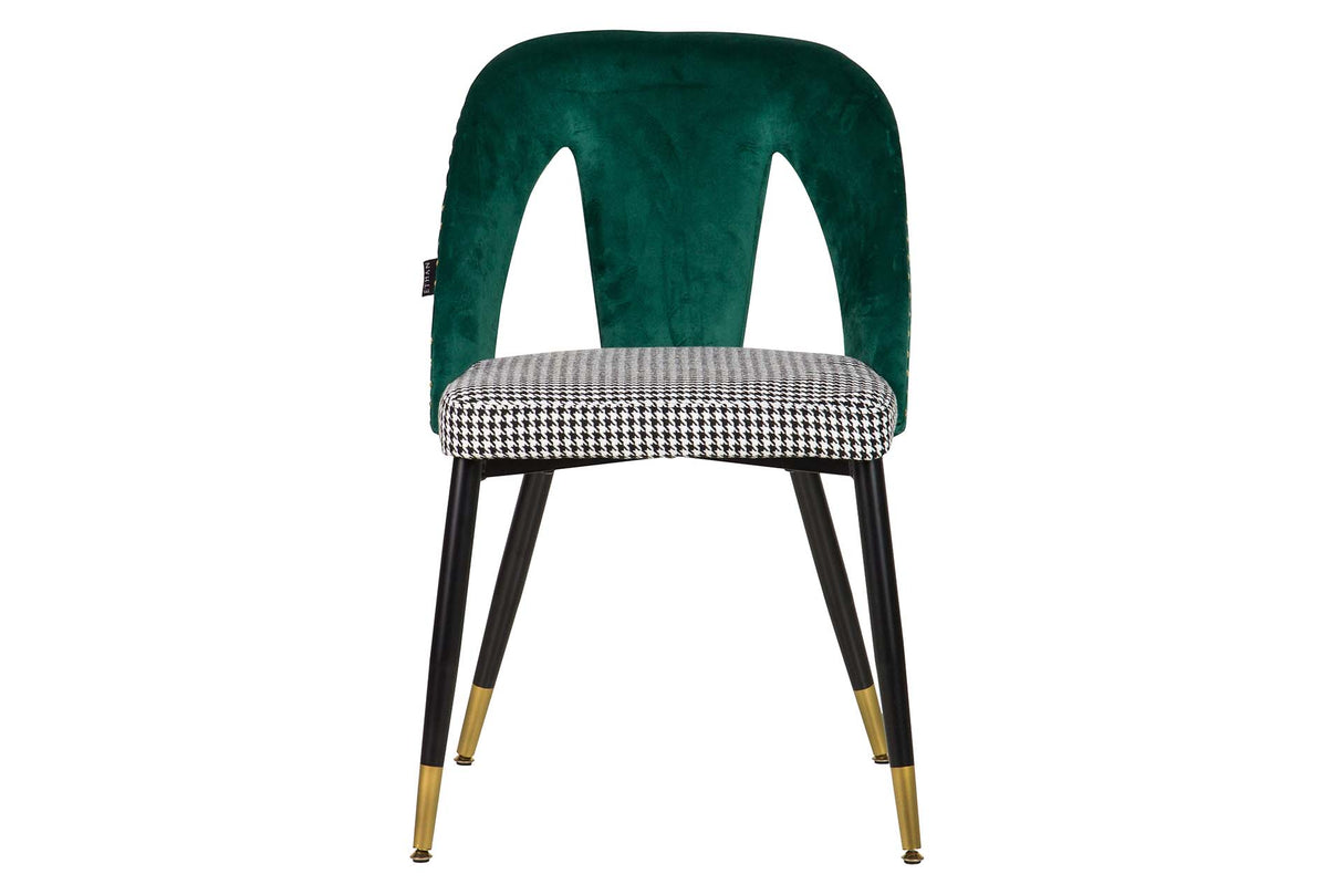 Stowe Velvet Green Tachuelas chaise 49x54x82 cm