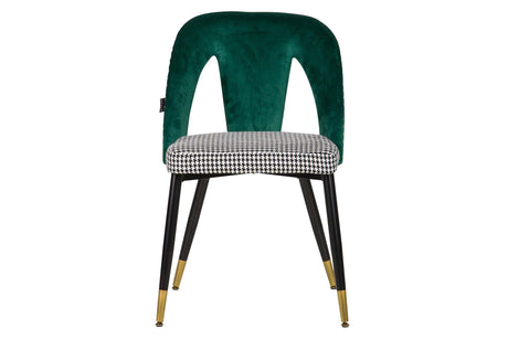 SILLA TACHUELAS VELVET VERDE STOWE 49x54x82 CM