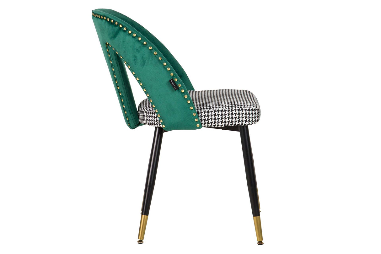 Stowe Velvet Green Tachuelas chaise 49x54x82 cm