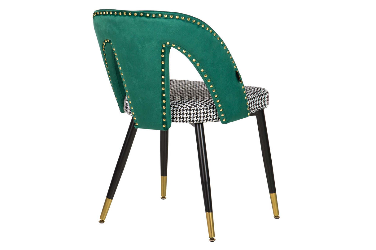 Stowe Velvet Green Tachuelas chaise 49x54x82 cm