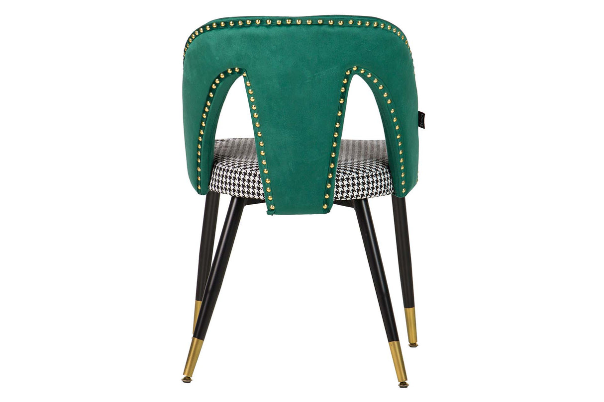 Stowe Velvet Green Tachuelas chaise 49x54x82 cm