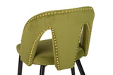 SILLA TACHUELAS VELVET VERDE STOWE 49x54x82 CM