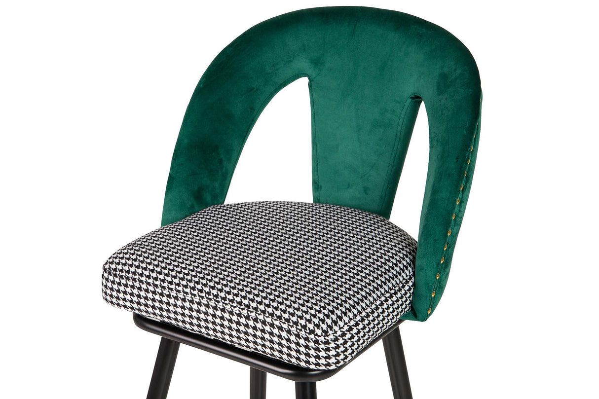 TABURETE BAR VELVET VERDE HARBOR 46x53x106 CM