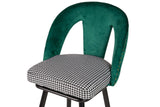 TABURETE BAR VELVET VERDE HARBOR 46x53x106 CM