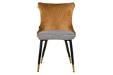 SILLA TACHUELAS VELVET AMARILLO ASPEN 49x54x82 CM