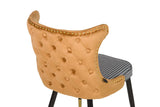 SILLA TACHUELAS VELVET AMARILLO ASPEN 49x54x82 CM