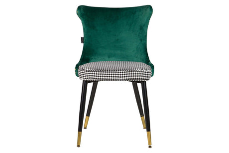 SILLA TACHUELAS VELVET VERDE ASPEN 49x54x82 CM