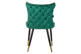 SILLA TACHUELAS VELVET VERDE ASPEN 49x54x82 CM