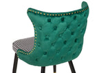 SILLA TACHUELAS VELVET VERDE ASPEN 49x54x82 CM