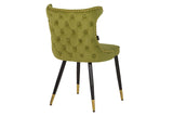 SILLA TACHUELAS VELVET VERDE ASPEN 49x54x82 CM