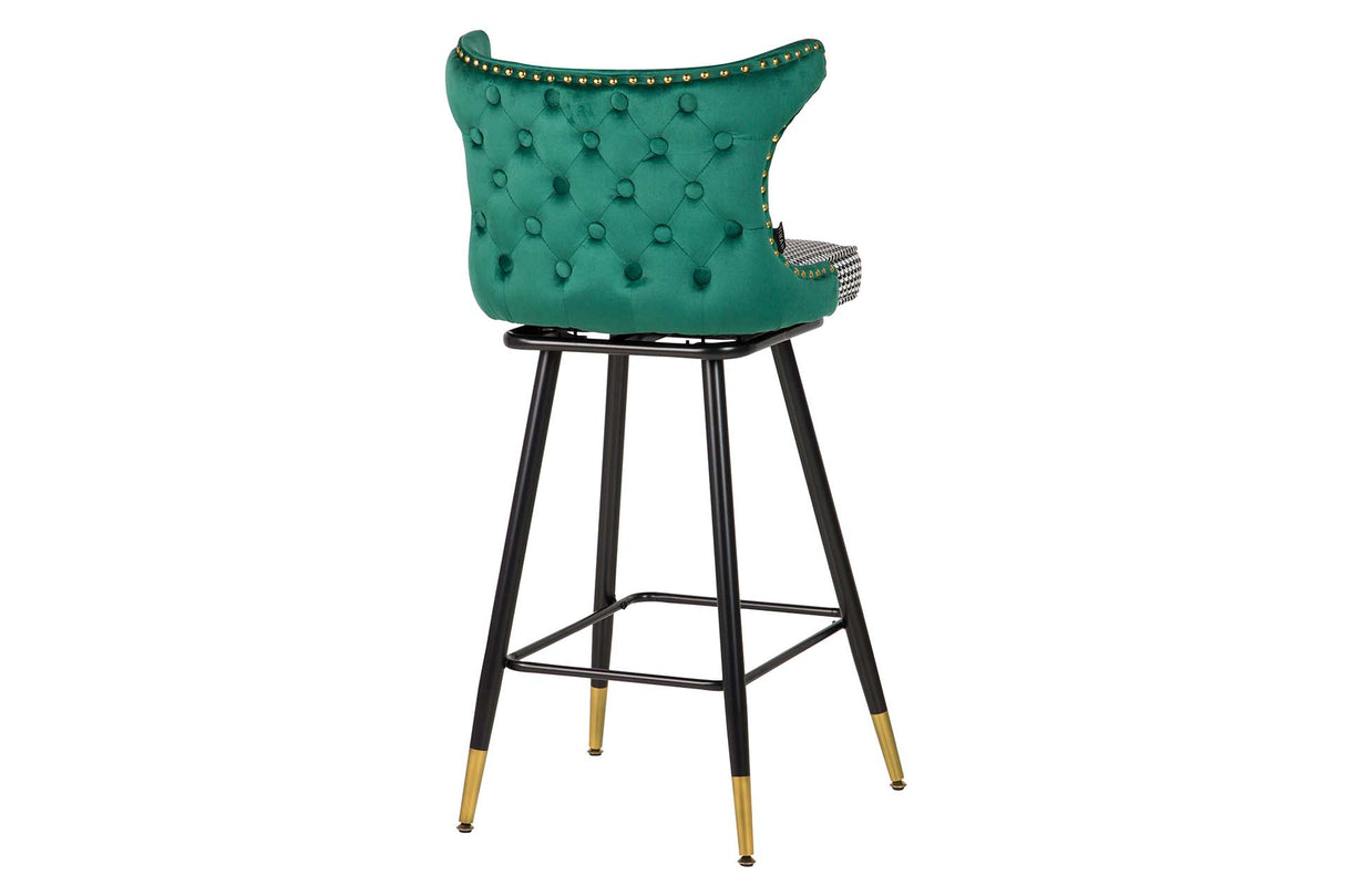 TABURETE BAR VELVET VERDE CLINTON 46x53x105 CM