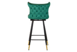 TABURETE BAR VELVET VERDE CLINTON 46x53x105 CM