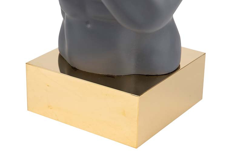 Figur Dekoration Grau Metall 33x56x56 cm