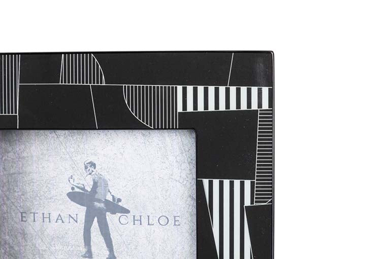 MDF Black Grey Black 10x15 cm