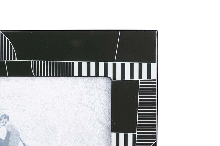 Schwarz graue MDF -Pors 15x20 cm