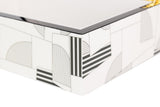 Box MDF grigio bianco 28x18x10 cm