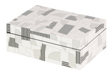 CAJA MDF GRIS BLANCO 28x18x10 CM